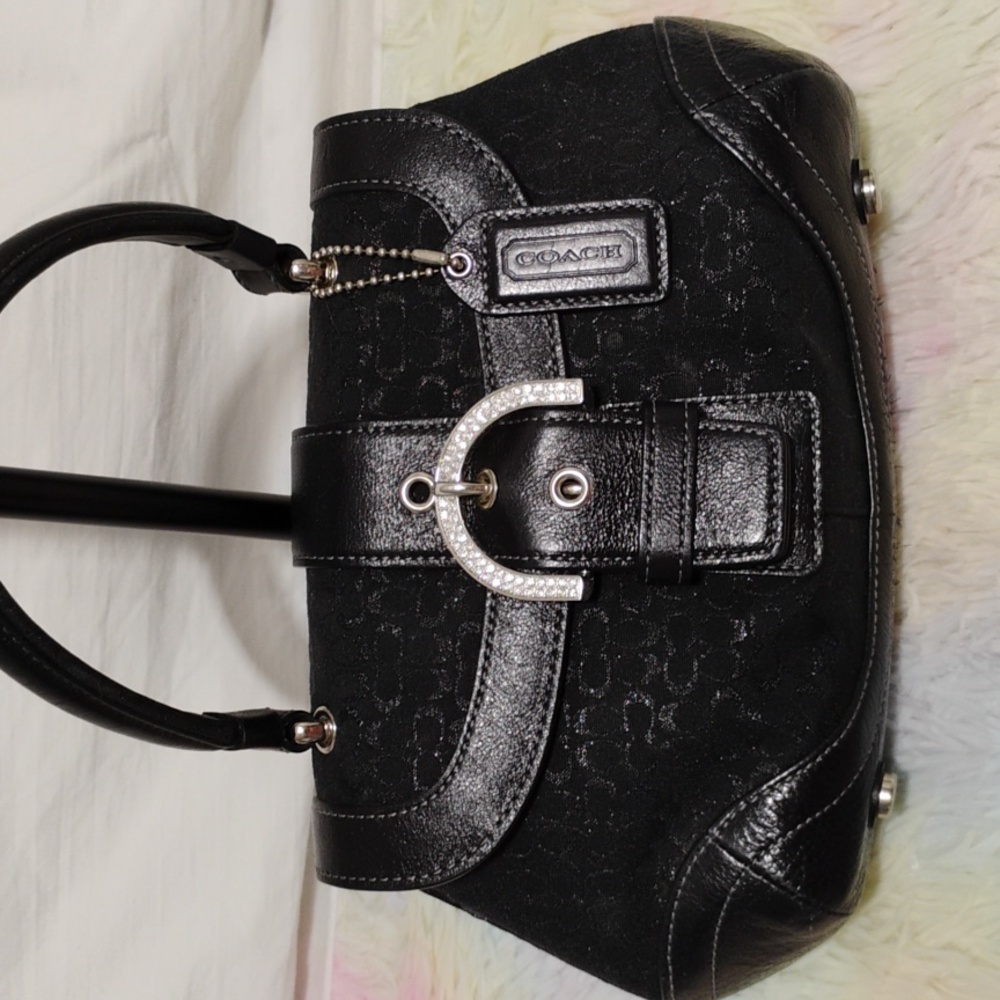 Authentic Coach Y2K Mini Studded Rhinestone Mini C Sparkle Collectible Bag - Picture 3 of 16